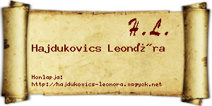 Hajdukovics Leonóra névjegykártya